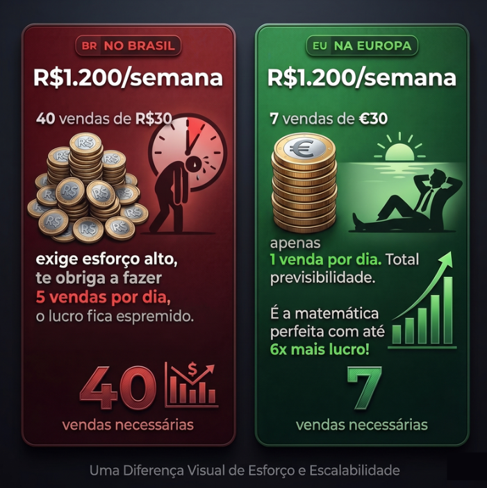 Comparativo Brasil vs Europa
